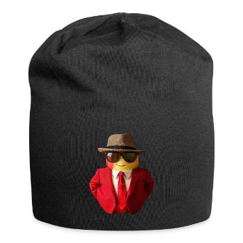 Apfel - Jersey-Beanie - Schwarz - Vorne