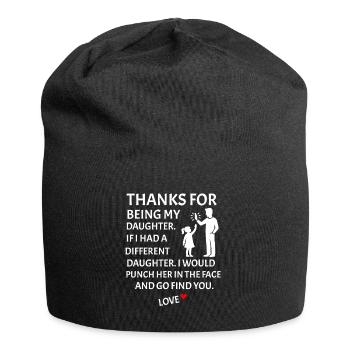 Danke, dass du meine Tochter bist Vater-Tochter - Jersey-Beanie - Schwarz - Vorne