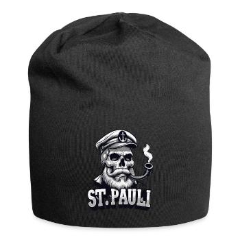 St.Pauli Kiez Hamburg Totenkopf Sankt Pauli - Jersey Beanie - black - Front
