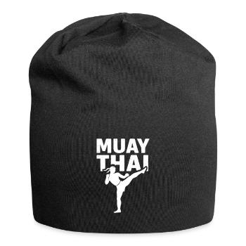 Combattant de Muay Thai - Bonnet en jersey - noir - Devant