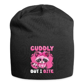 Lustige niedliche wilde Waschbär Meme - Jersey-Beanie - Schwarz - Vorne