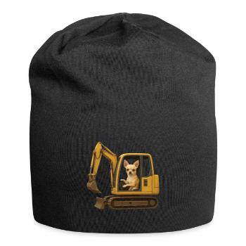 Chihuahua - Jersey-Beanie - Schwarz - Vorne