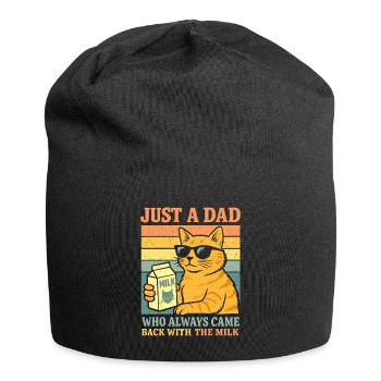 Just A Dad Who Always Came Back, Cat Papa - Jersey Beanie - black - Front