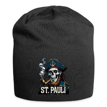 St.Pauli Kiez Hamburg Totenkopf Sankt Pauli - Jersey Beanie - black - Front