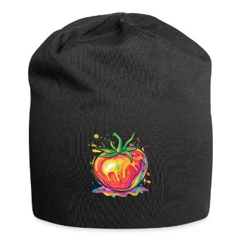 Tomate Pop Art Arc-en-ciel - Bonnet en jersey - noir - Devant