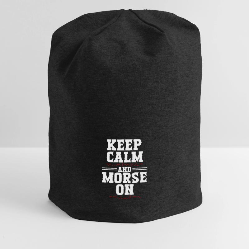 Morsecode Morse Code Keep Calm And Morse On Jersey Beanie