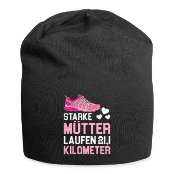 Mama STARKE MÜTTER LAUFEN 21.1 KILOMETER Lustiges - Jersey-Beanie - Schwarz - Vorne