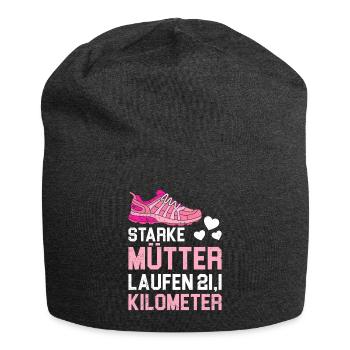 Mama STARKE MÜTTER LAUFEN 21.1 KILOMETER Lustiges - Jersey-Beanie - Anthrazit - Vorne