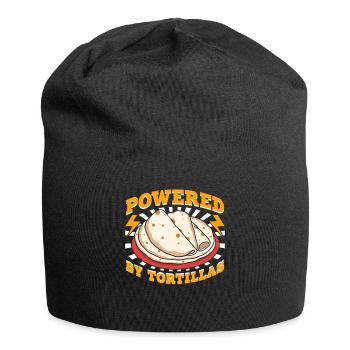 Tortillas Snackzeit Essen Tortilla - Jersey-Beanie - Schwarz - Vorne
