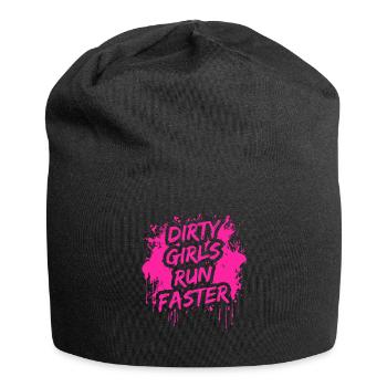 Dirty girls run faster Schlammlauf Mud Muddy Race - Jersey Beanie - black - Front