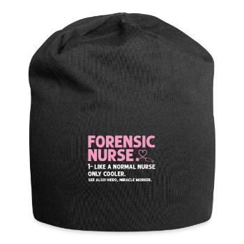 Forensic Nurse Funny Definition Healthcare - Jersey Beanie - black - Front