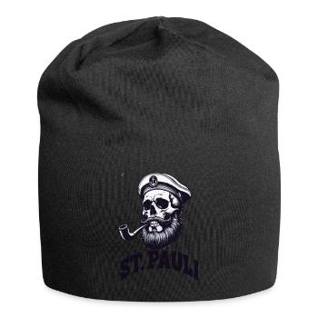 St.Pauli Kiez Hamburg Totenkopf Sankt Pauli - Jersey Beanie - black - Front