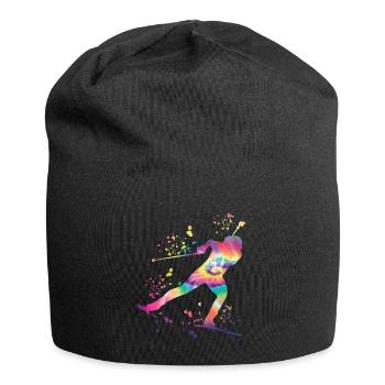 Biathlète Biathlon combiné nordique - Bonnet en jersey - noir - Devant
