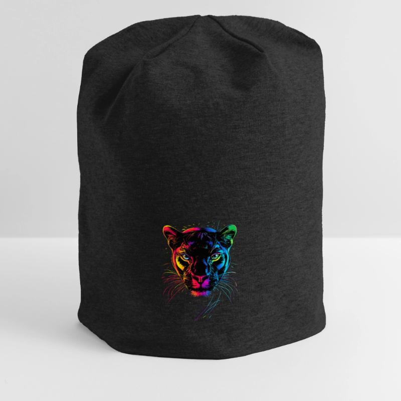 Panther Leopard Raubkatze Süße Großkatze Panter Jersey-Beanie