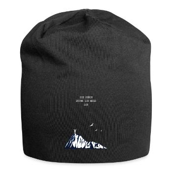 Wandern Minimalistisch - Jersey-Beanie - Schwarz - Vorne