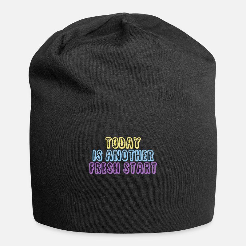 Today Is Another Fresh Start - Jersey Beanie - black