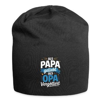 Adored as a dad, adored as a grandpa - Jersey Beanie - black - Front