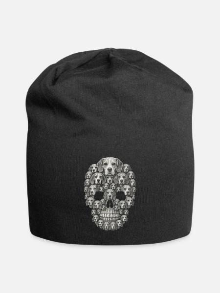 Beagle - Jersey-Beanie - Schwarz