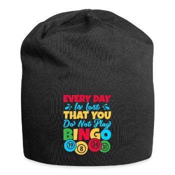 Bingo Game Every Day Is Lost That You Do Not Play - Jersey-Beanie - Schwarz - Vorne