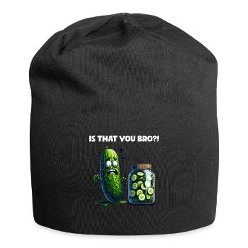 C’est toi mon frère ?! Cornichon de concombre Amateurs de concombre - Bonnet en jersey - noir - Devant