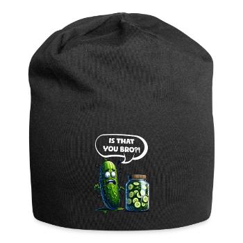 C’est toi mon frère ?! Cornichon de concombre Amateurs de concombre - Bonnet en jersey - noir - Devant