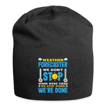 Météorologie amusante Passionnés de météo - Bonnet en jersey - noir - Devant