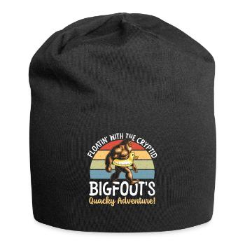 Swimming with Bigfoot rubber duck - Jersey Beanie - black - Front