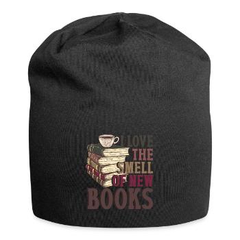 Reading Book Lovers Smell Of New Books - Jersey Beanie - black - Front
