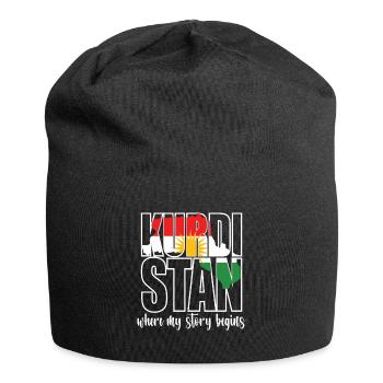 Kurdistan Where My Story Begins Kurd Kurds - Jersey Beanie - black - Front