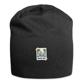 Lustiges Entenbild Duck Pic - Jersey-Beanie - Schwarz - Vorne