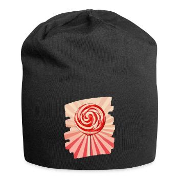 Sucette sucette bonbons bonbons - Bonnet en jersey - noir - Devant