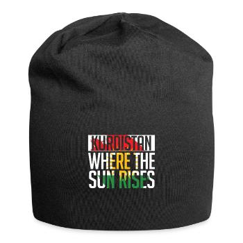 Kurdistan Where The Sun Rises Kurd Kurds - Jersey Beanie - black - Front
