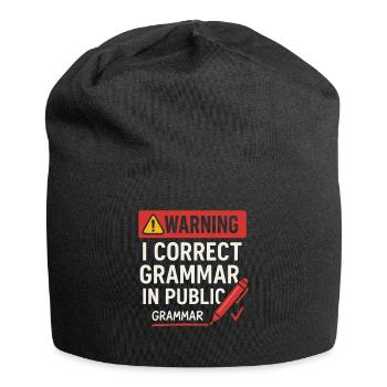 Grammaire Relecture Dicton public - Bonnet en jersey - noir - Devant