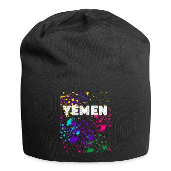 YEMEN splatter Design - Jersey-Beanie - Schwarz - Vorne