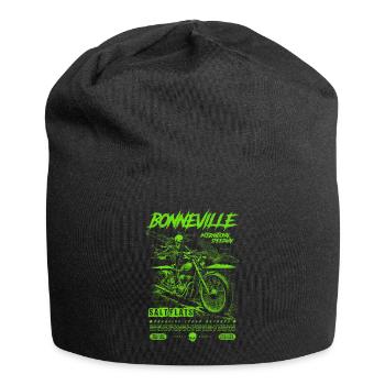 Bonneville Salzwüste Motorrad Vintage Biker - Jersey-Beanie - Schwarz - Vorne