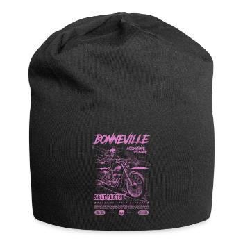 Bonneville Salzwüste Motorrad Vintage Biker - Jersey-Beanie - Schwarz - Vorne