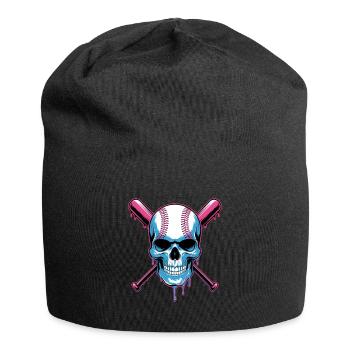 Baseball Skull Batte de Baseball - Bonnet en jersey - noir - Devant