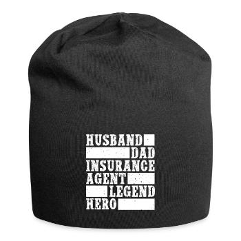 Agent d’assurance Costume Mari Papa Héros Medicare - Bonnet en jersey - noir - Devant