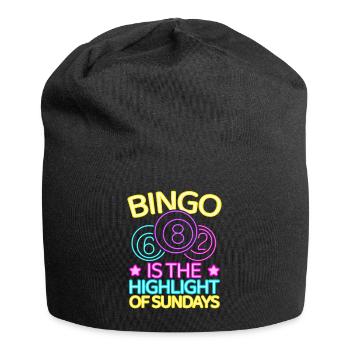 Bingo Game Is The Highlight Of Sundays Bingo - Jersey Beanie - black - Front