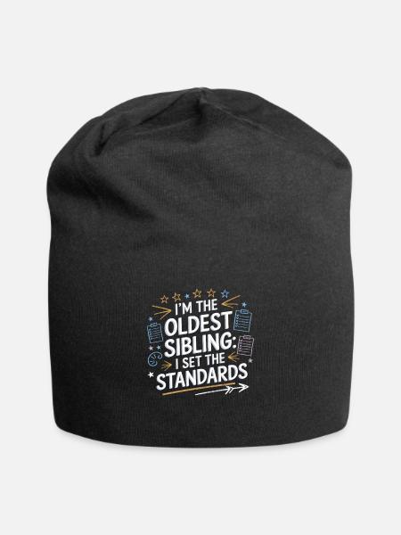 Funny Oldest Sibling Kid Tee I Set the Standards - Jersey-Beanie - Schwarz