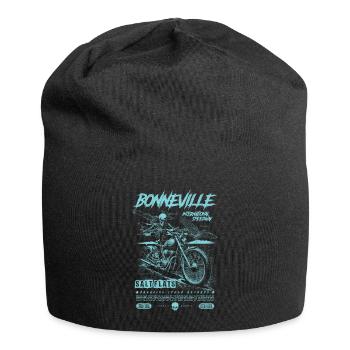 Bonneville Salzwüste Motorrad Vintage Biker - Jersey-Beanie - Schwarz - Vorne