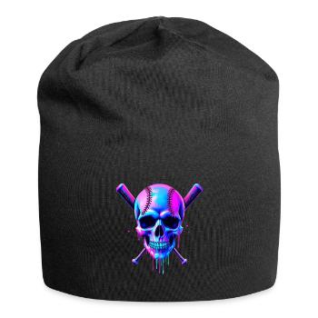Baseball Skull Batte de Baseball - Bonnet en jersey - noir - Devant