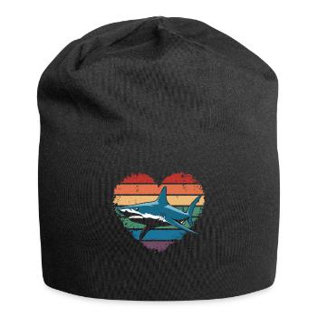 Rétro Vintage Hammerhead Shark Ocean Divers Cadeaux - Bonnet en jersey - noir - Devant