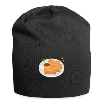 Lumpia Loempia Spring Roll Gift - Jersey Beanie - black - Front