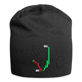 Acheter Vendre Bourse Trader Boursier - Bonnet en jersey - noir - Devant