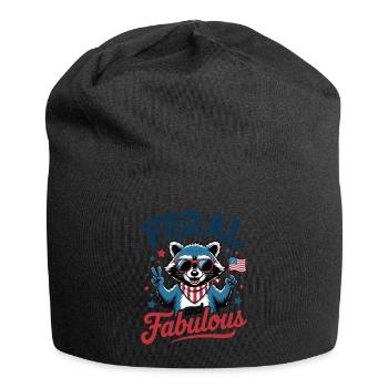 Raccoon Feral & Free Red White And Feral - Jersey Beanie - black - Front