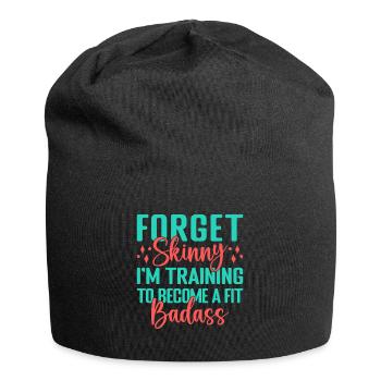 Fitness Motivation Bodybuilder Fit Badass - Jersey Beanie - black - Front