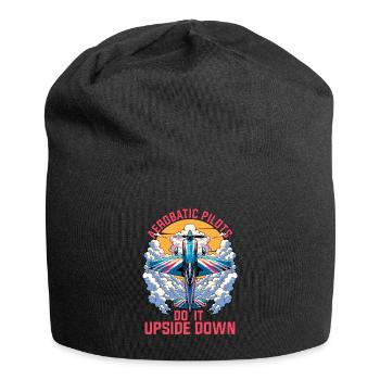 Aerobatic Pilots Do It Upside Down Glider Pilot - Jersey Beanie - black - Front