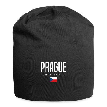Prag Tschechien - Jersey-Beanie - Schwarz - Vorne