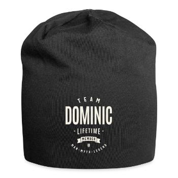 Team Dominic Lifetime Member Funny Name Dominic - Jersey Beanie - black - Front
